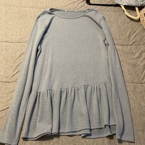 Light blue long sleeve top
